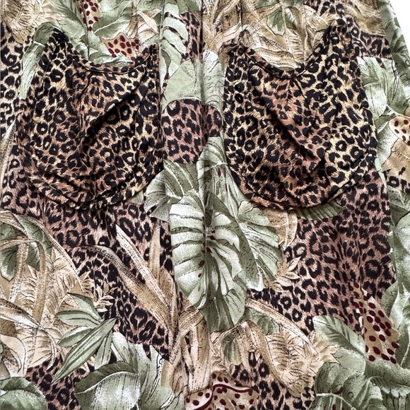 Unbranded Made in Texas Leopard Print BOHO Stretch Pockets Midi Skirt Size Small - Picture 9 of 13